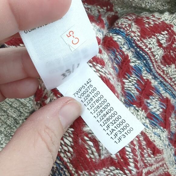 Lucky Brand Women's Open Front Cardigan Sweater Size Medium Western Southwestern - Picture 4 of 11